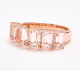 Effy Blush 6-Stone Morganite Band Ring, 14K Rose, Size 8